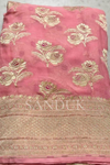 Rose Meenakari Khaddi Georgette (Saree)