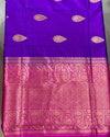 Contrast Border Katan Silk Purple (Saree)